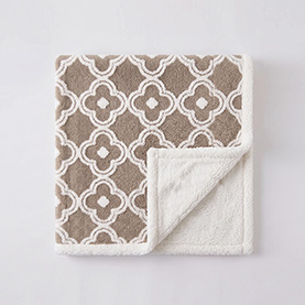 Luxurious Jacquard Sherpa Double-Layer Throw Blanket