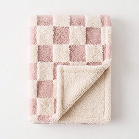 Luxurious Plaid Jacquard Sherpa Throw Blanket